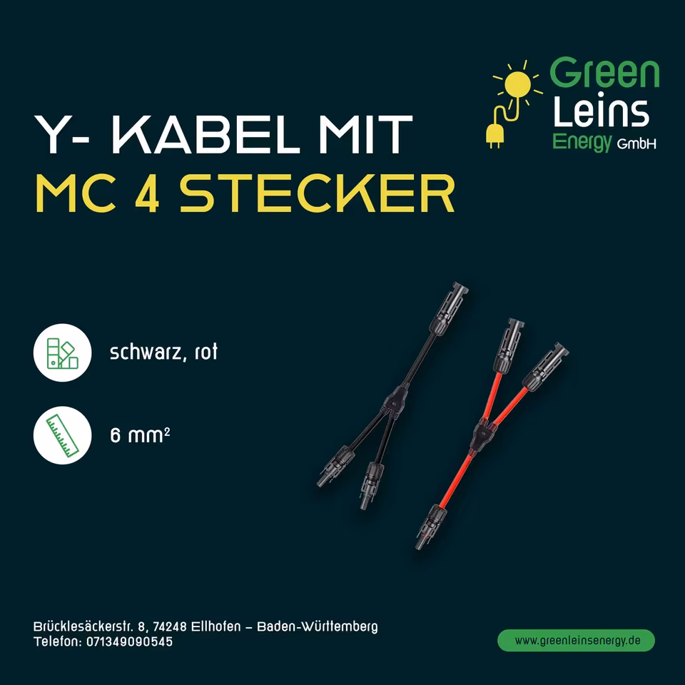 Photovoltaik Y- Kabel mit MC 4 Stecker