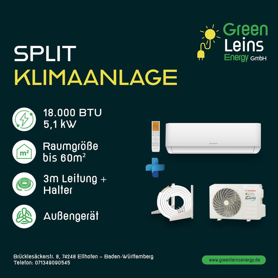 Hantech Split Klimaanlage 18.000 BTU / 5,1 kW