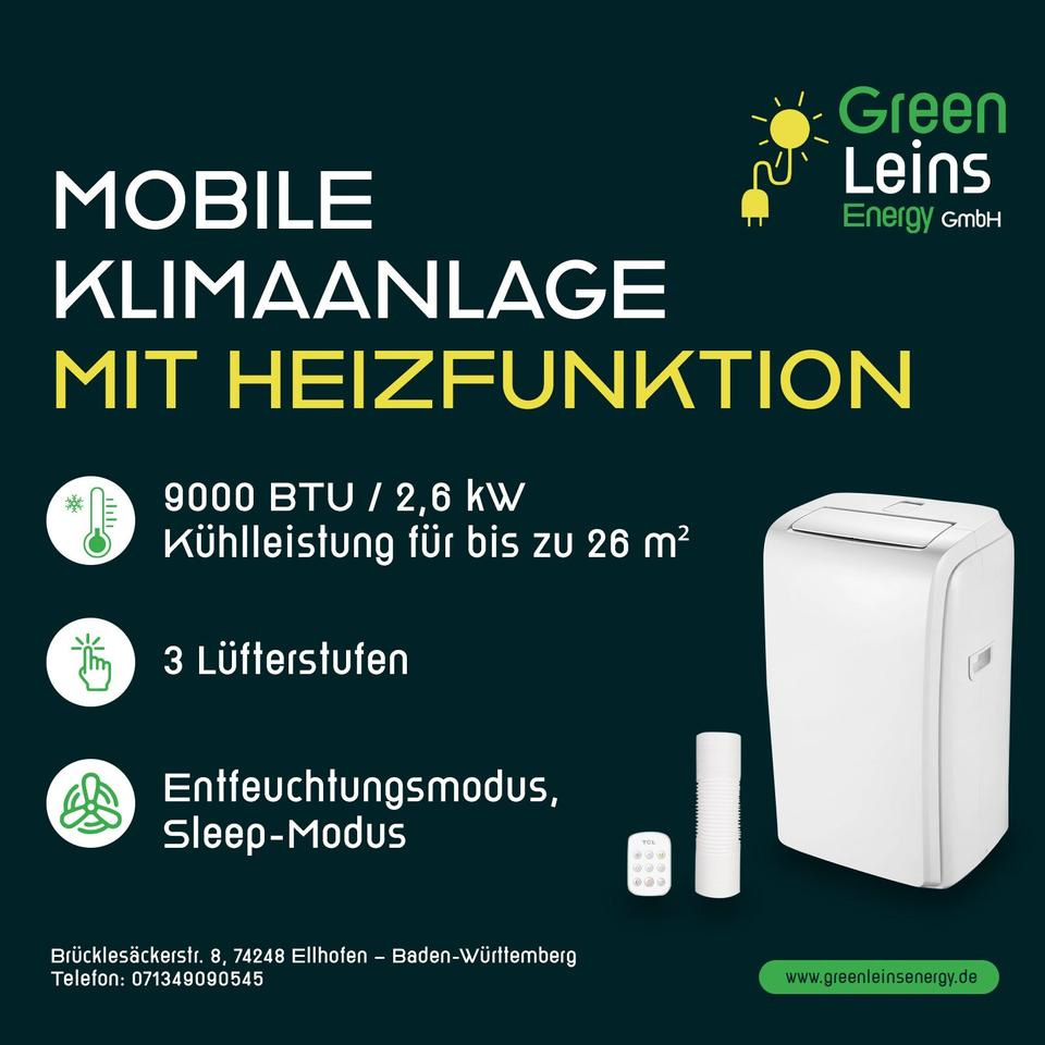 TCL mobile Klimaanlage 9000 BTU 2,6 kW