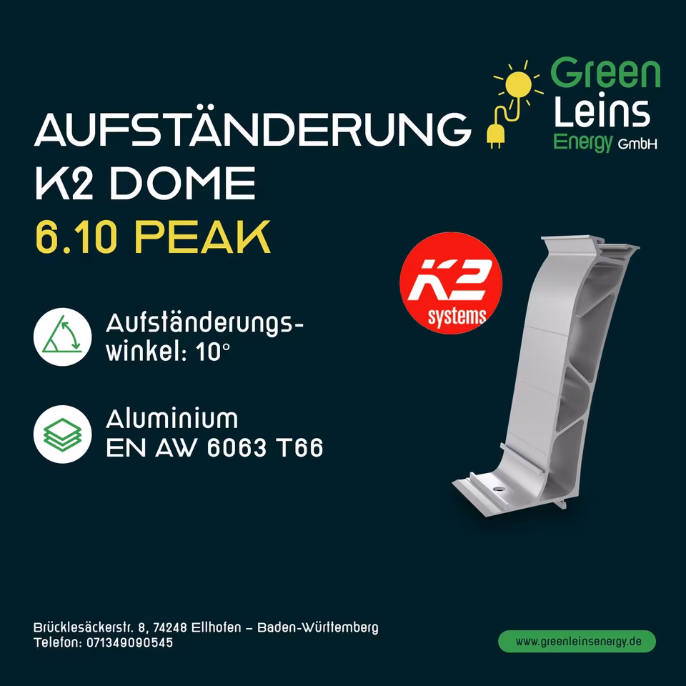 K2 Unterkonstruktion Photovoltaik Dome 6.10 Peak
