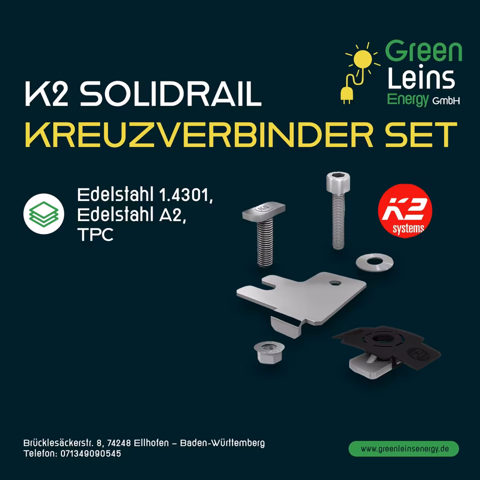 Photovoltaik K2 SolidRail Kreuzverbinder Set