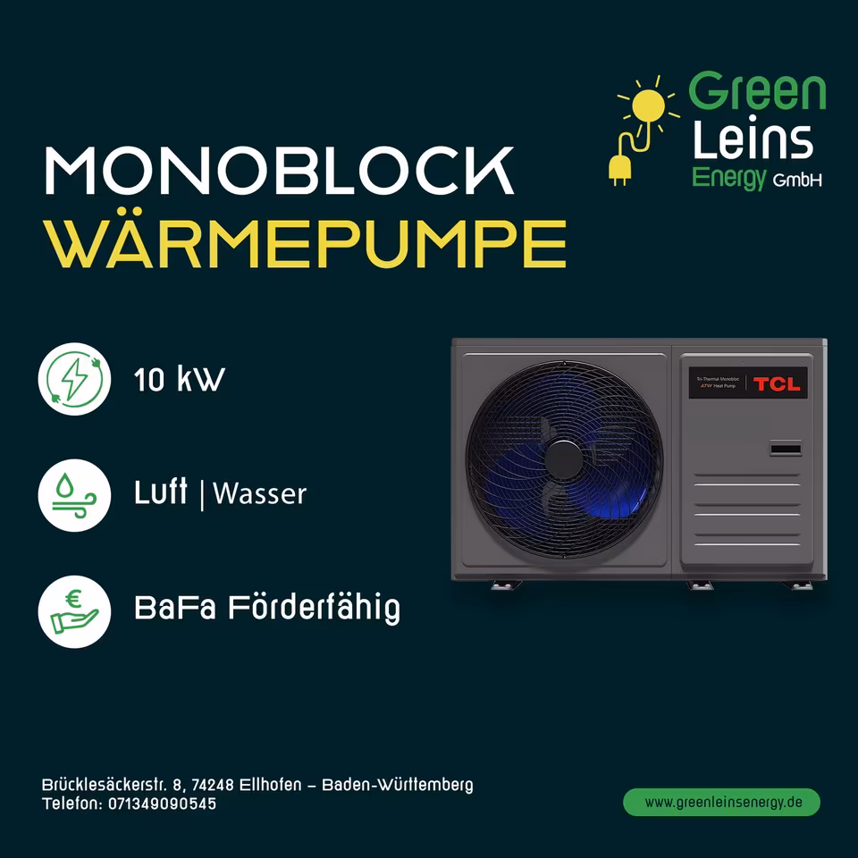 Monoblock Wärmepumpe 10 kW