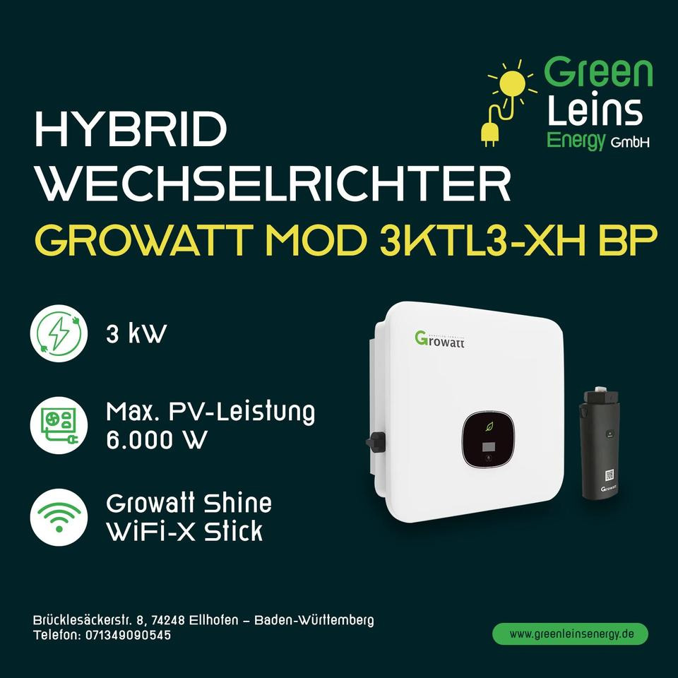 Growatt MOD 3000TL3-XH BP 3kWh Hybridwechselrichter