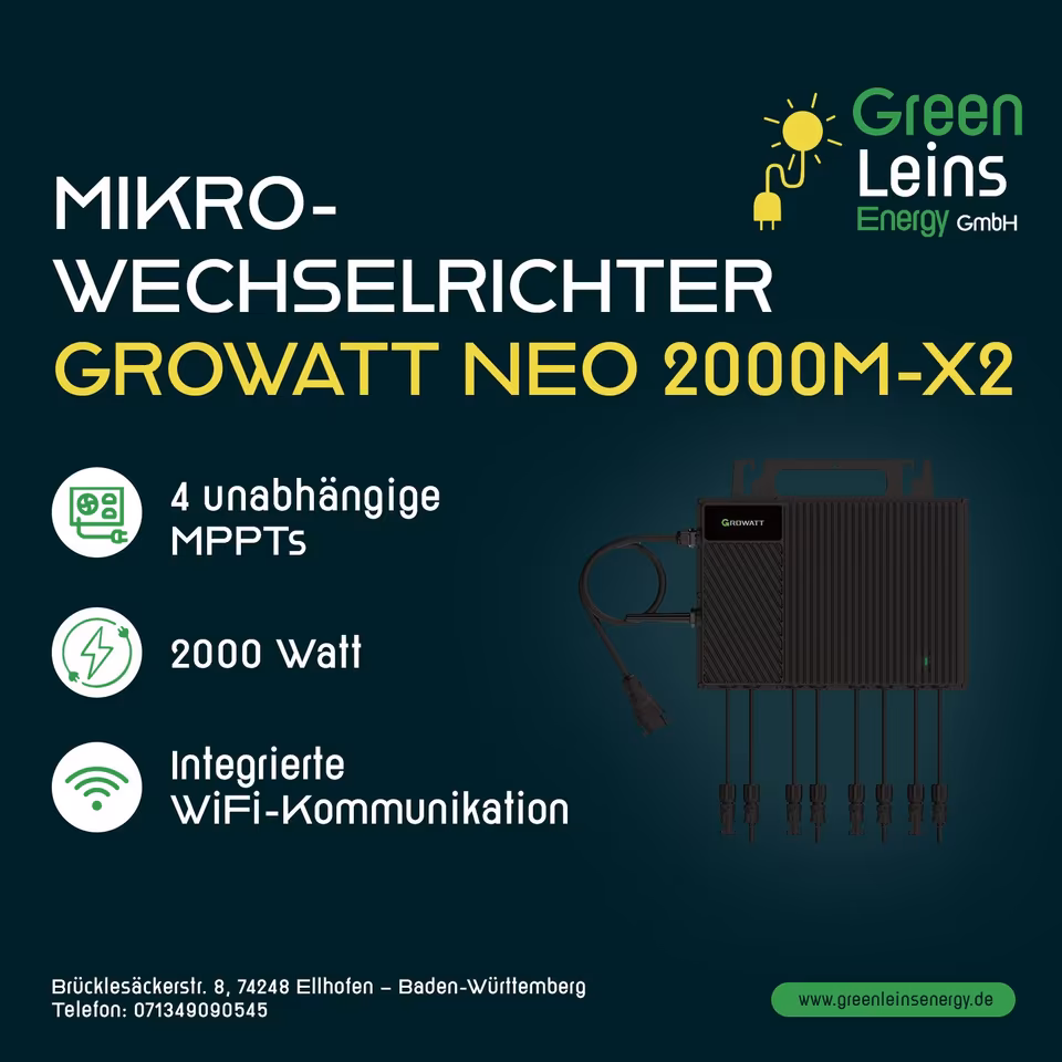 Growatt NEO 2000M-X2 Mikrowechselrichter