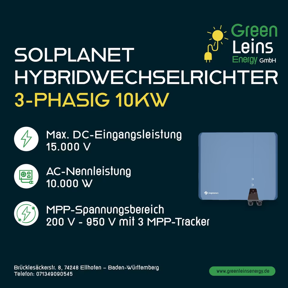 Solplanet ASW 10kH-T3 Hybrid-Wechselrichter 3 MPPTs 10 kW