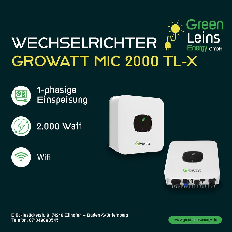 Growatt MIC 2000TL-X 2kW Wechselrichter 1-phasig