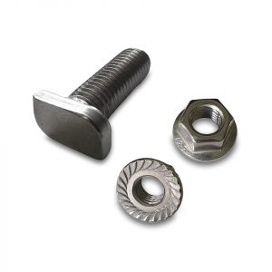 Photovoltaik Hammerkopfschraube M10x30 mm mit Sechskant Sperrzahnmutter M10