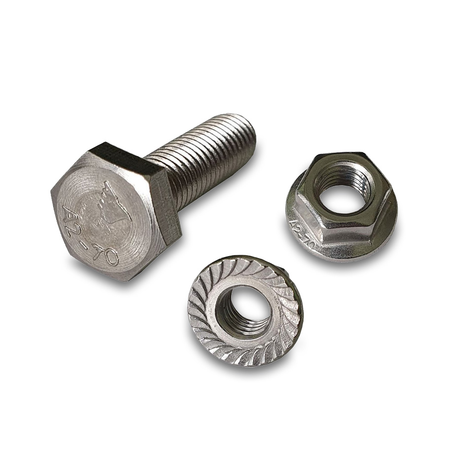 Photovoltaik Sechskantschraube M10x30 mm mit Sechskant Sperrzahnmutter M10